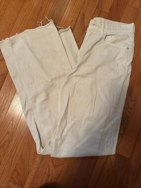 Women’s Cream Straight-Leg Pants